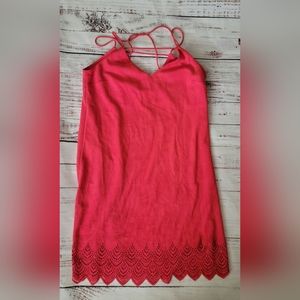 Sugar Lips S Red Suede Dress Stray Back NWTs